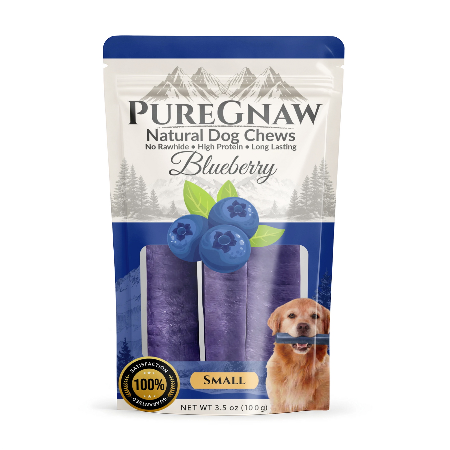 PureGnaw Himalayan Yak Chew — Blueberry