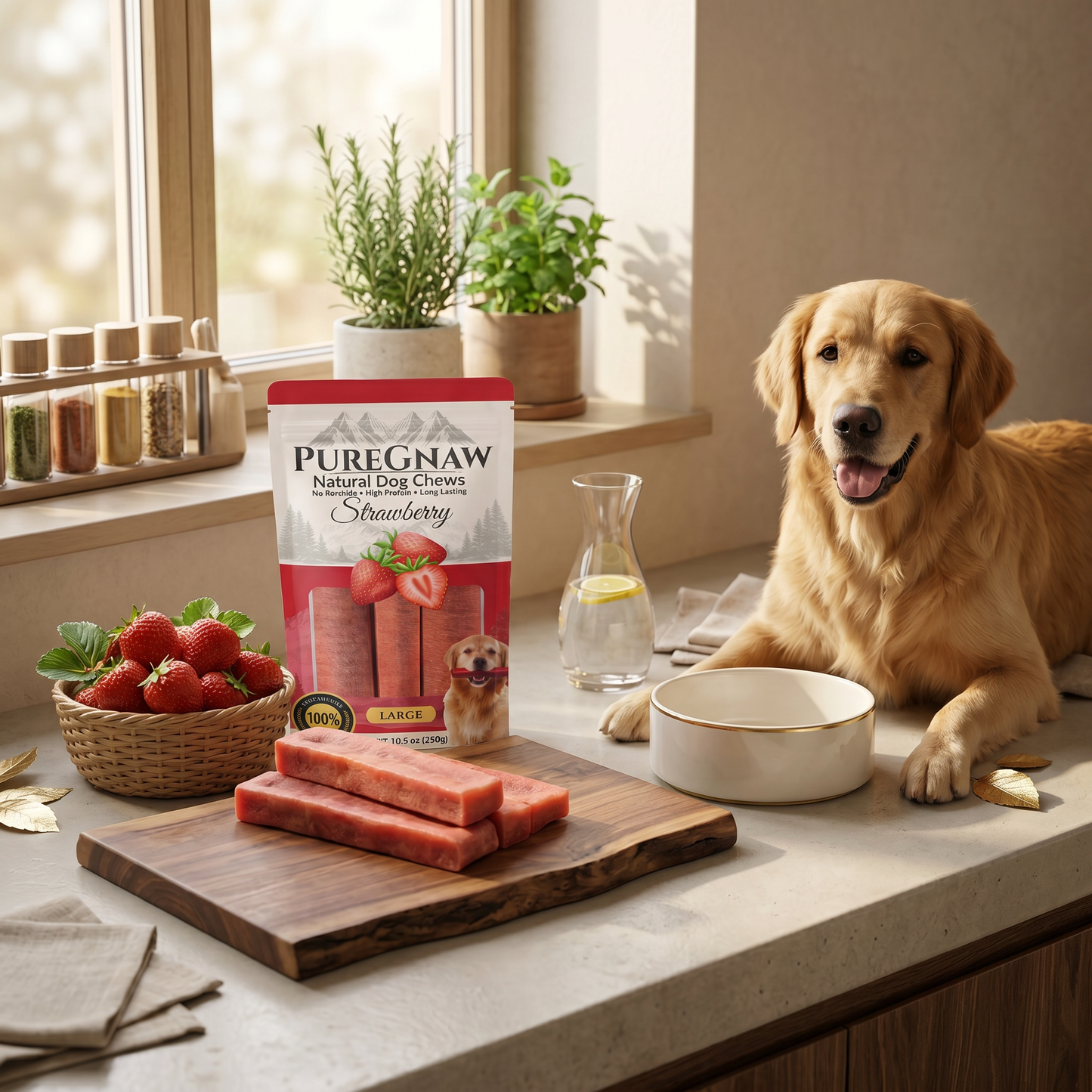 PureGnaw Himalayan Yak Chew — Strawberry